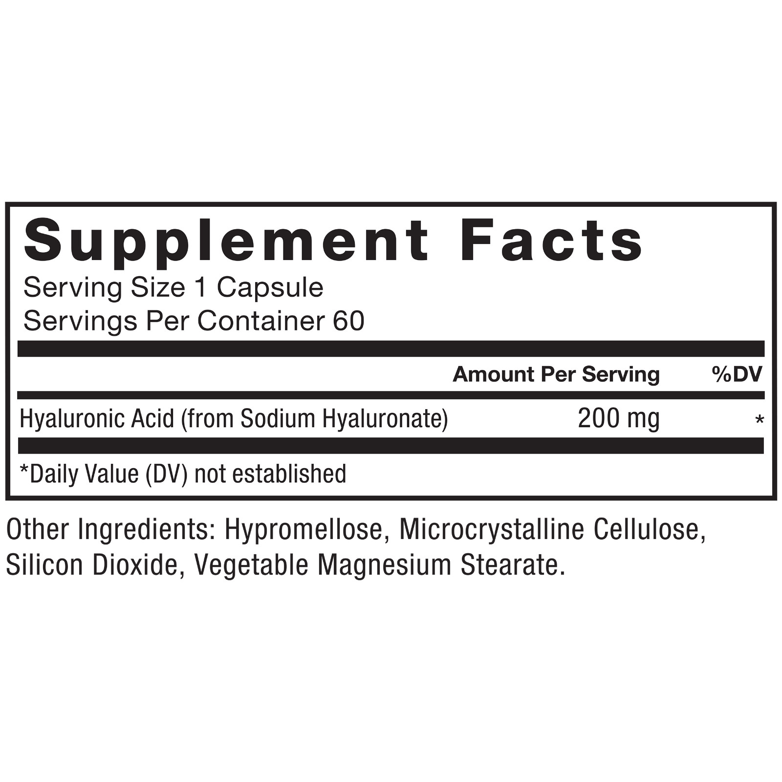 Force Factor Hyaluronic Acid Supplements for Joint Health & Skin Hydration 200mg