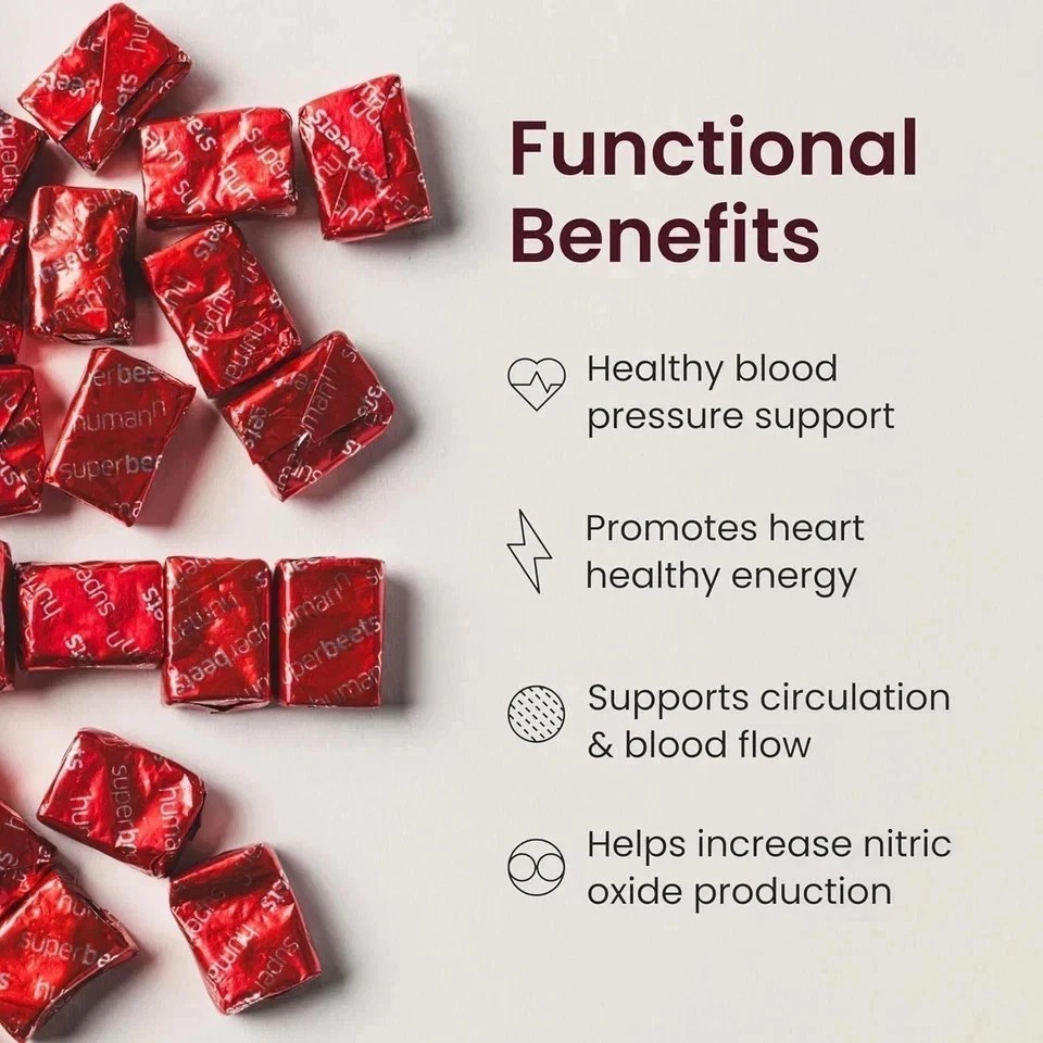 3Pack Human-N Super Beets / 60 count Pomegranate Chews for Heart Health