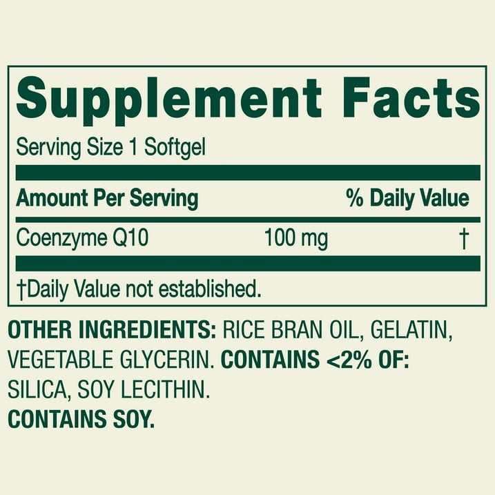 Spring Valley Rapid-Release CoQ10 Supplement 100 mg, 30 Count