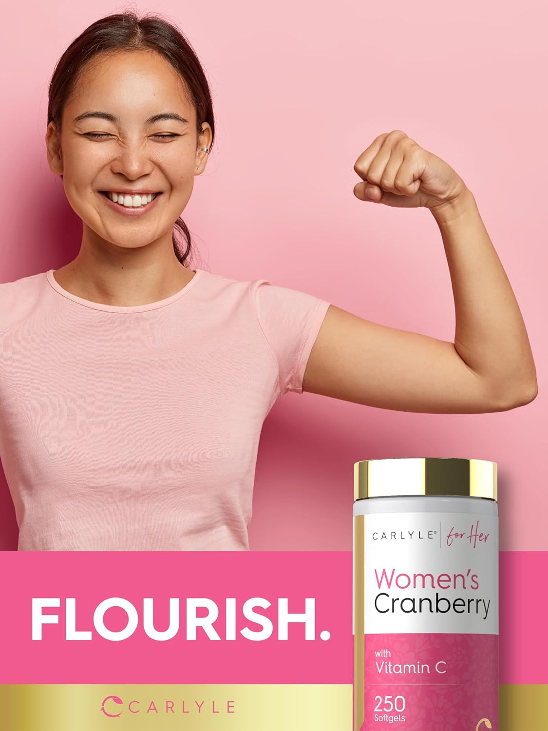 Cranberry Pills for Women 250 Softgels Concentrated Extract Supplement with Vita