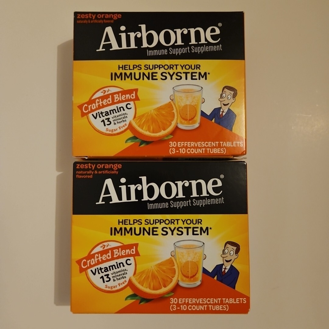 Airborne Triple Pack Effervescent Zesty Orange 30 Tabs X2 Exp 2025+