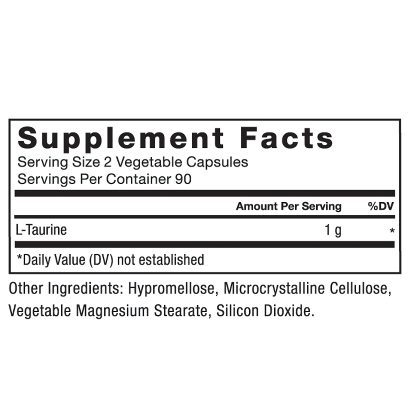 Force Factor L-Taurine Supplement 500mg Vegan, No Gelatin, Non-GMO, 180 Capsules