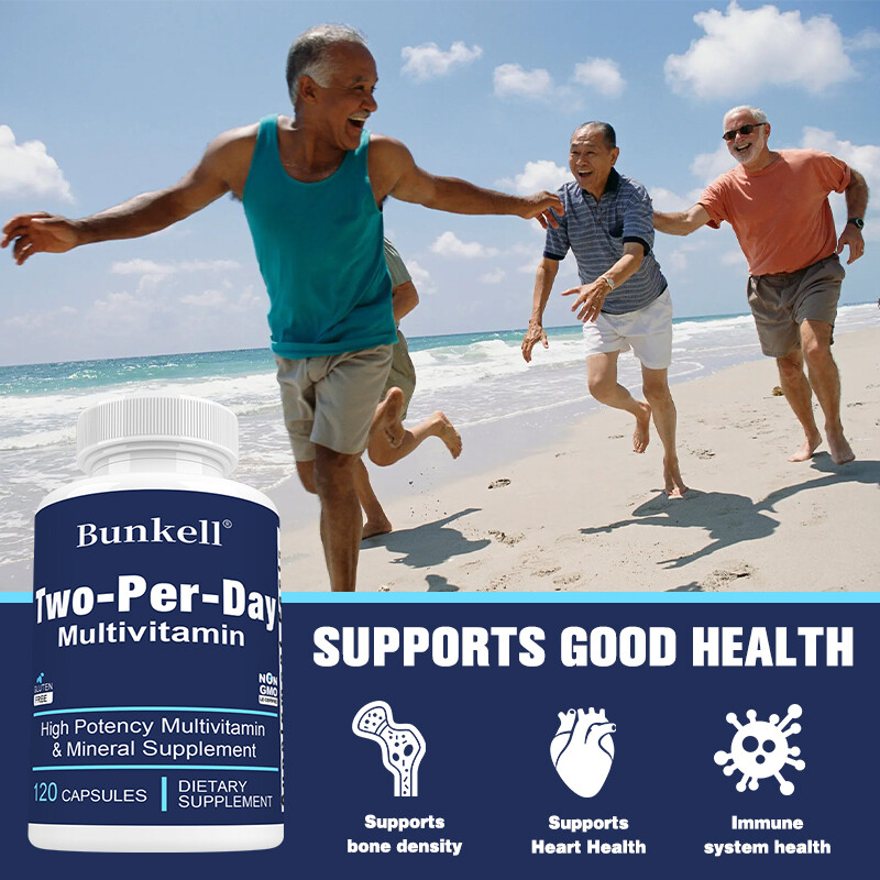 Two-Per-Day (Multivitamin & Minerals) High Potency 30/60/120 Capsules