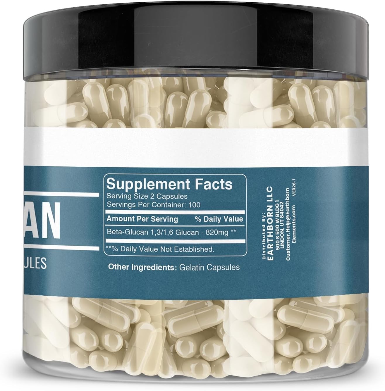 Gluten-Free Beta Glucan – 200 Capsules for Peak Health Support, No Additives