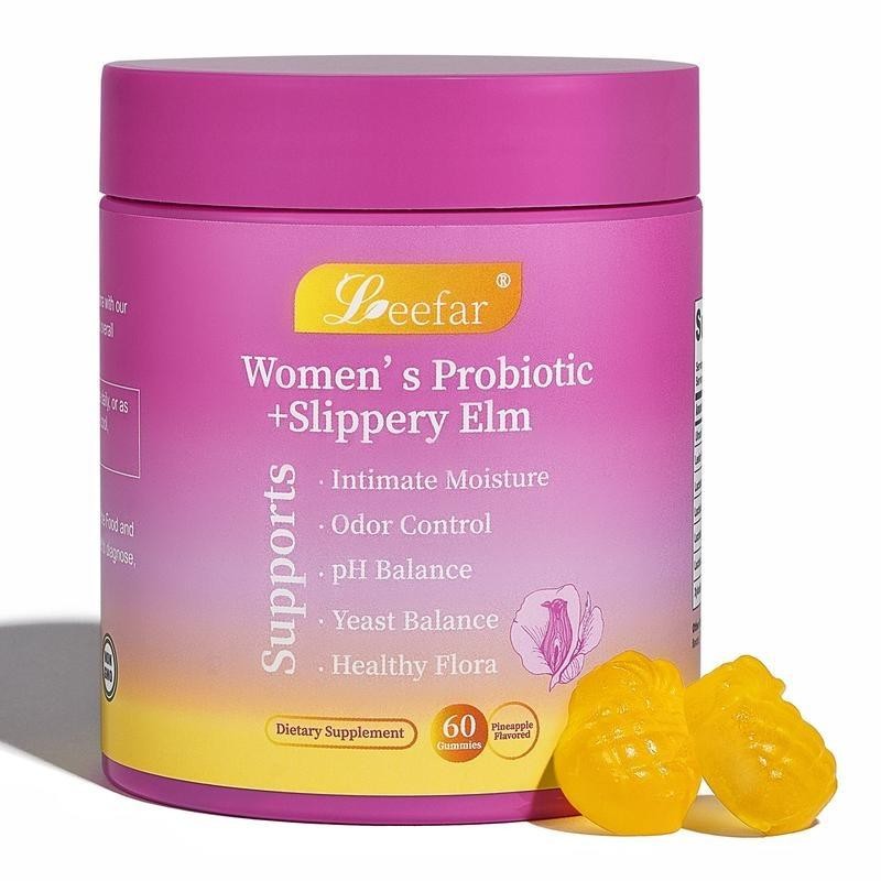 Women‘s Probiotic Gummy Vitamins: Slippery Elm designed for Digestive & Immune