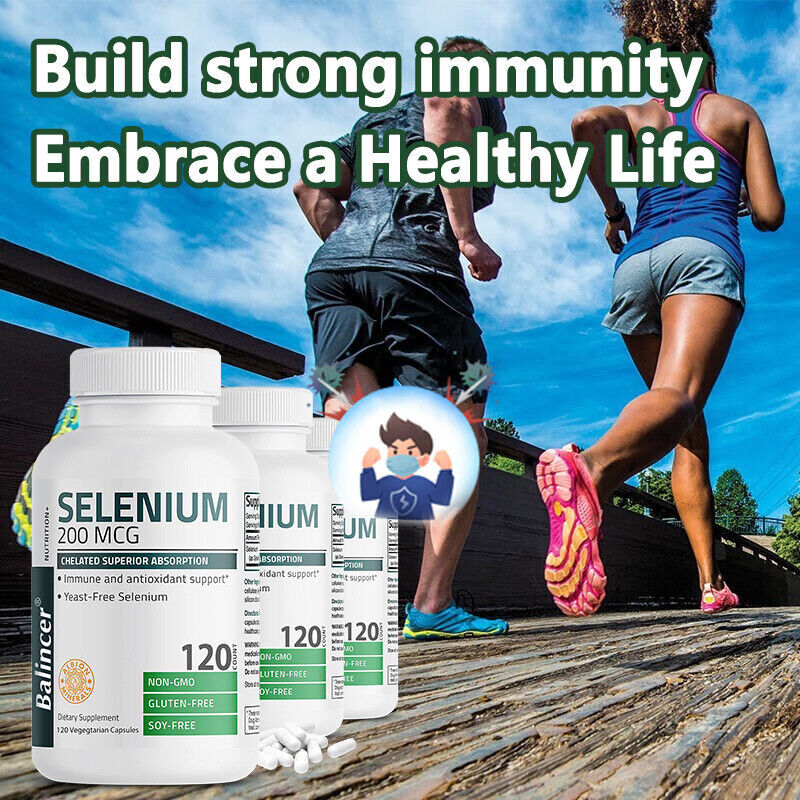 Selenium Without Yeast 200 Mcg 30/60/120 Capsules Support Immune Antioxidants