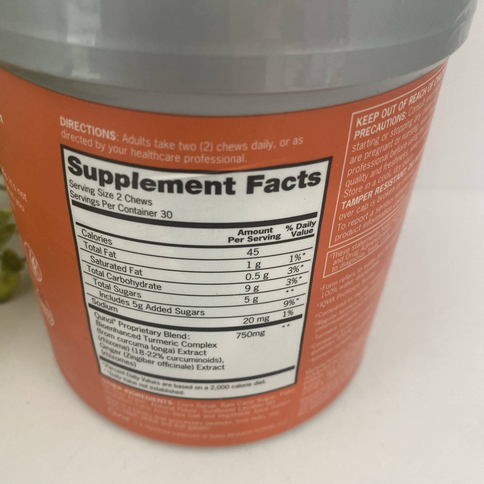 Qunol Turmeric + Ginger 750 mg Extra Tropical Fruit 60ct Exp01/2025+ New Ship