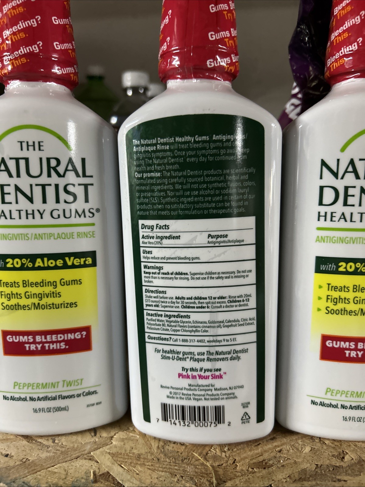 The Natural Dentist Healthy Gums 16.9 Fl Oz (Pack of 3) Exp 09/2026