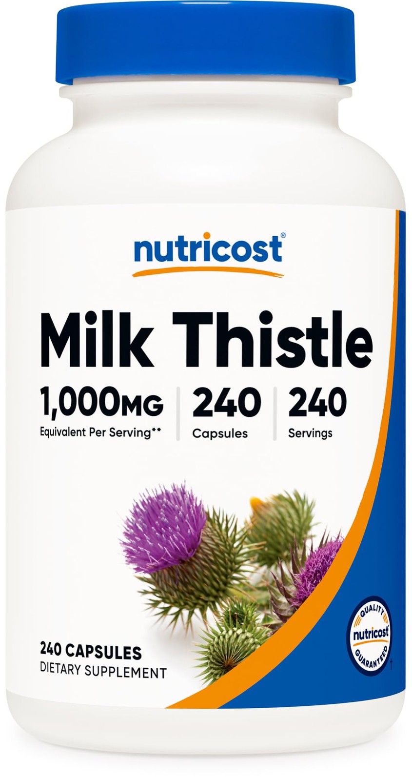 Nutricost Milk Thistle Extract 240 Capsules, 240 240 Count (Pack of 1)