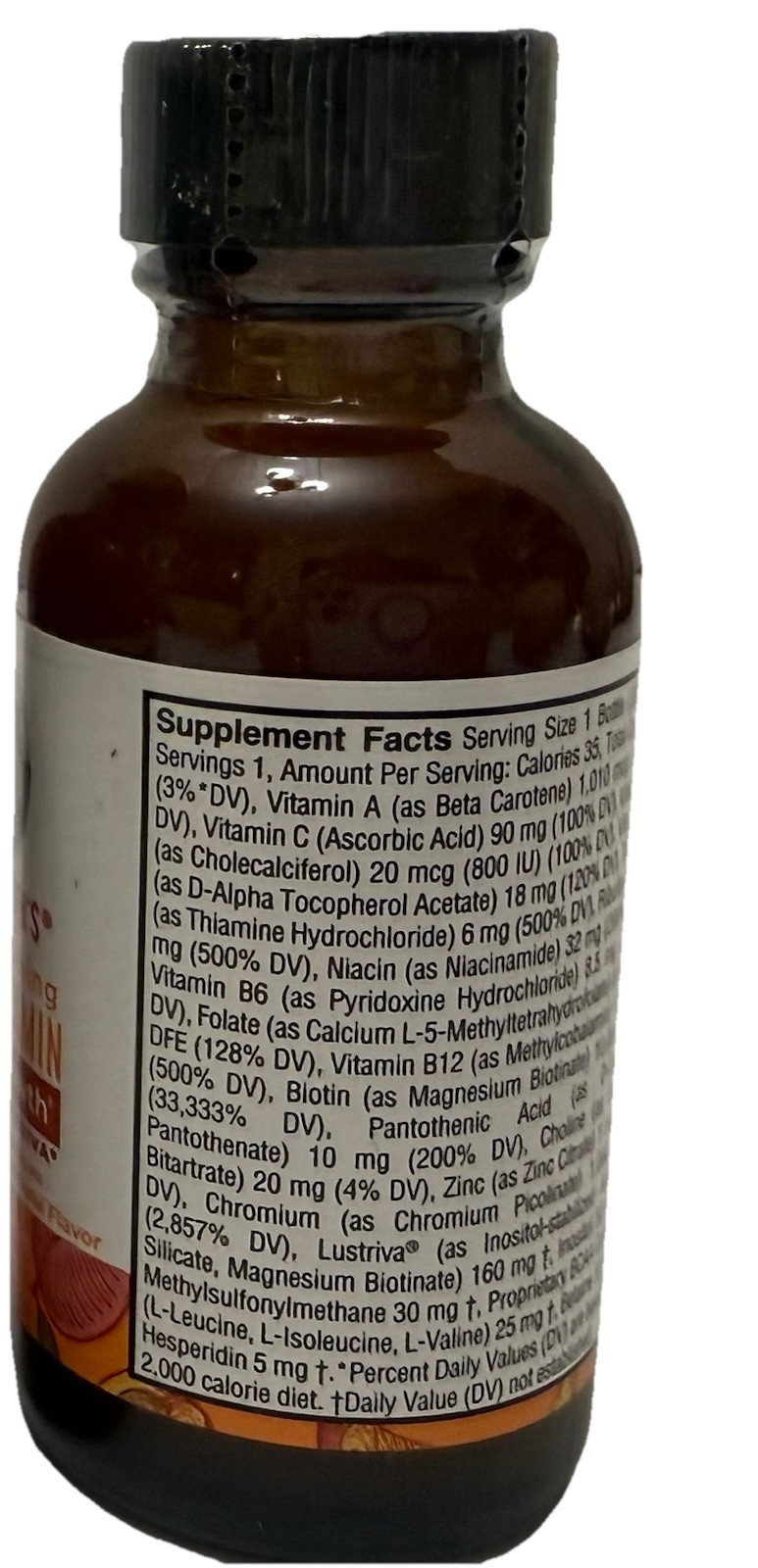 1 Mary Ruth’s Liquid Morning Multivitamin + Hair Growth 1OZ TRAVEL Peach Mango