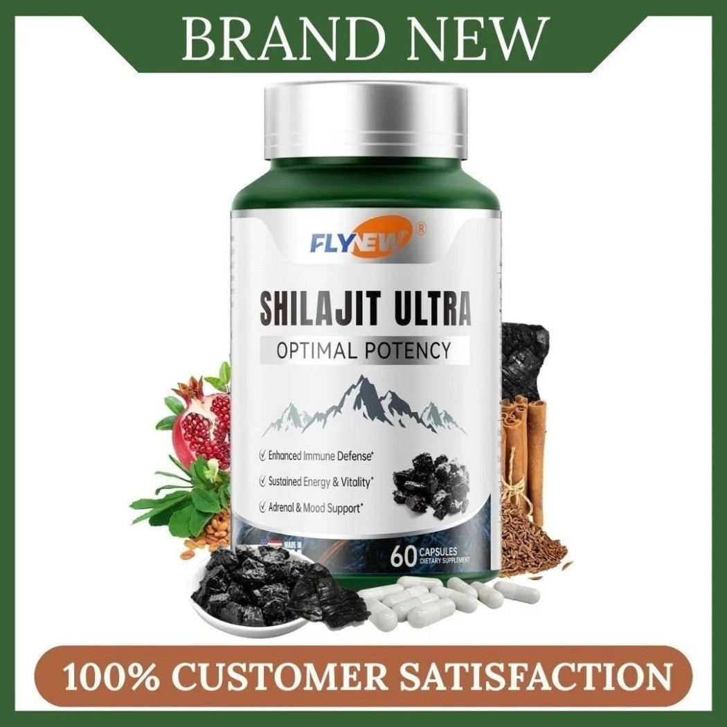 3 pack ~ Flynew Shilajit Ultra Optimal Potency, Shilajit Extract with L-Arginine