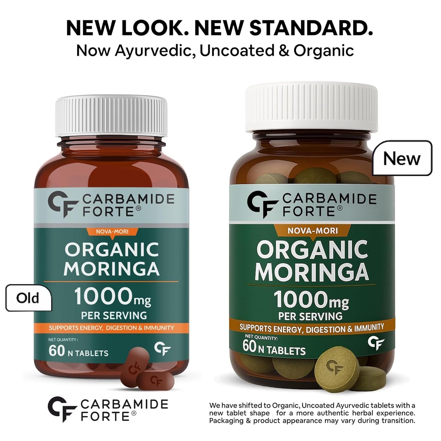 Carbamide Forte Moringa 1000mg Tablets 60 Count Pack of 3