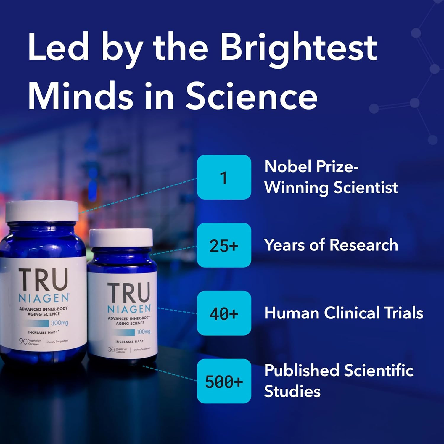 TRU NIAGEN Patented NAD+ Supplement 300 mg Discover the TRU NIAGEN Patented NAD+
