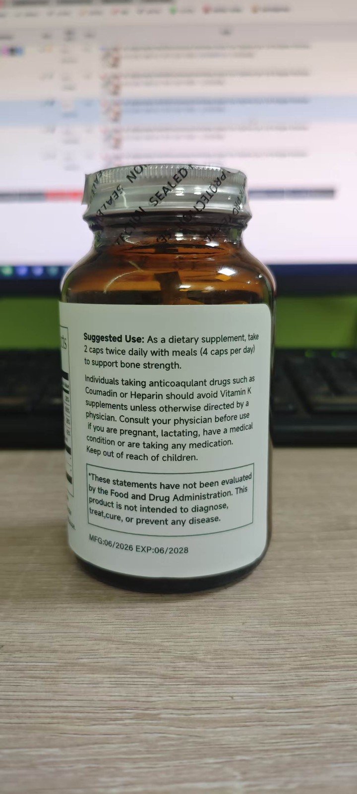 AlgaeCal Plus Stronger Bones Veggie Capsules Dietary Supplement Algae Cal 120Ct