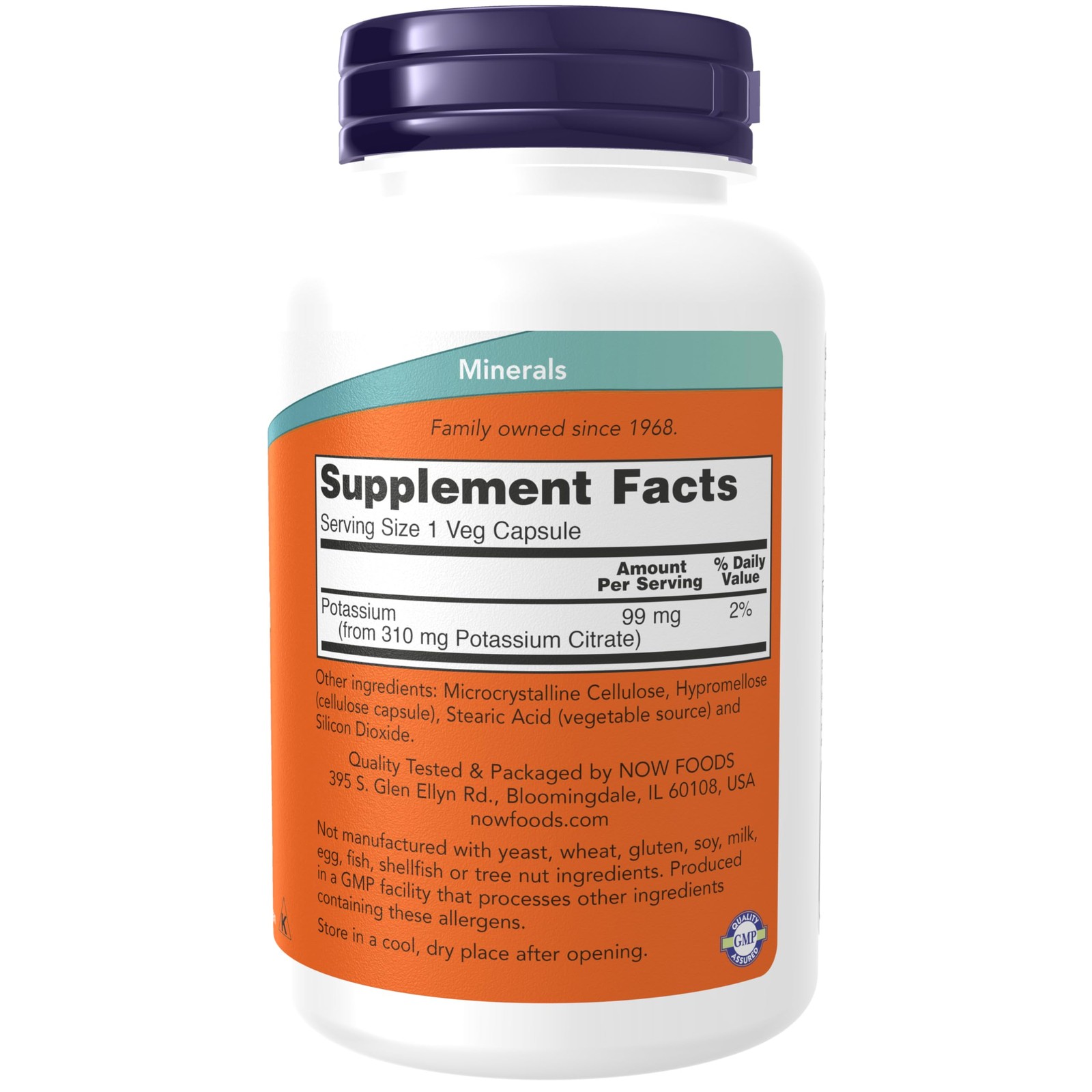 Supplements Potassium Citrate 99 mg Supports Electrolyte Balance Normal pH