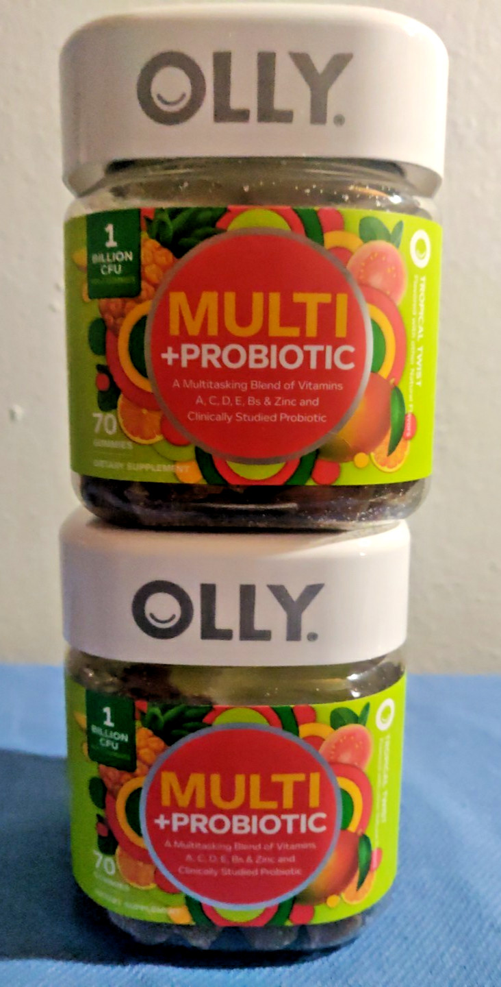 X 2 OLLY Adult Multivitamin + Probiotic Supplement Gummies EXP 11/30/2026