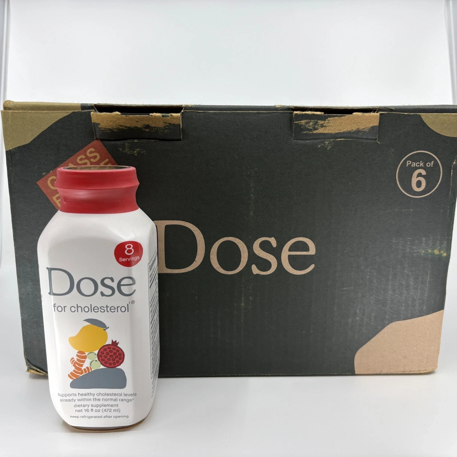 Dose For Cholesterol Dietary Supplement 16oz Pack Of 6 Exp 10/03/2027