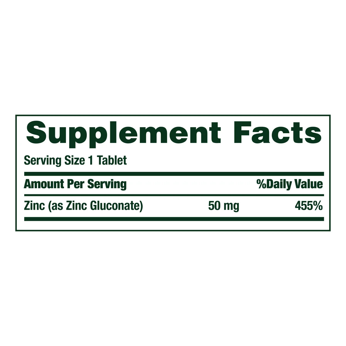 Nature’s Bounty Zinc 50 mg 400 Tablet Support Immume System EXP 05/2026