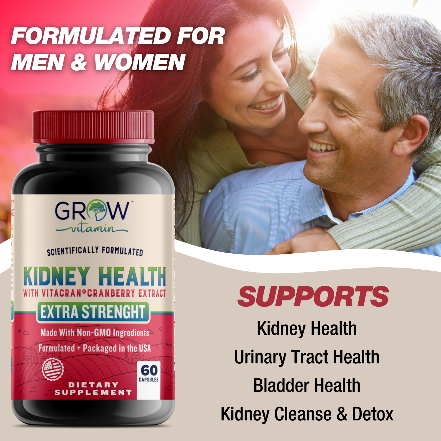 Organic KIDNEY SUPPORT – Herbal Natural Non-GMO Repair & Cleanse Supplement 2024
