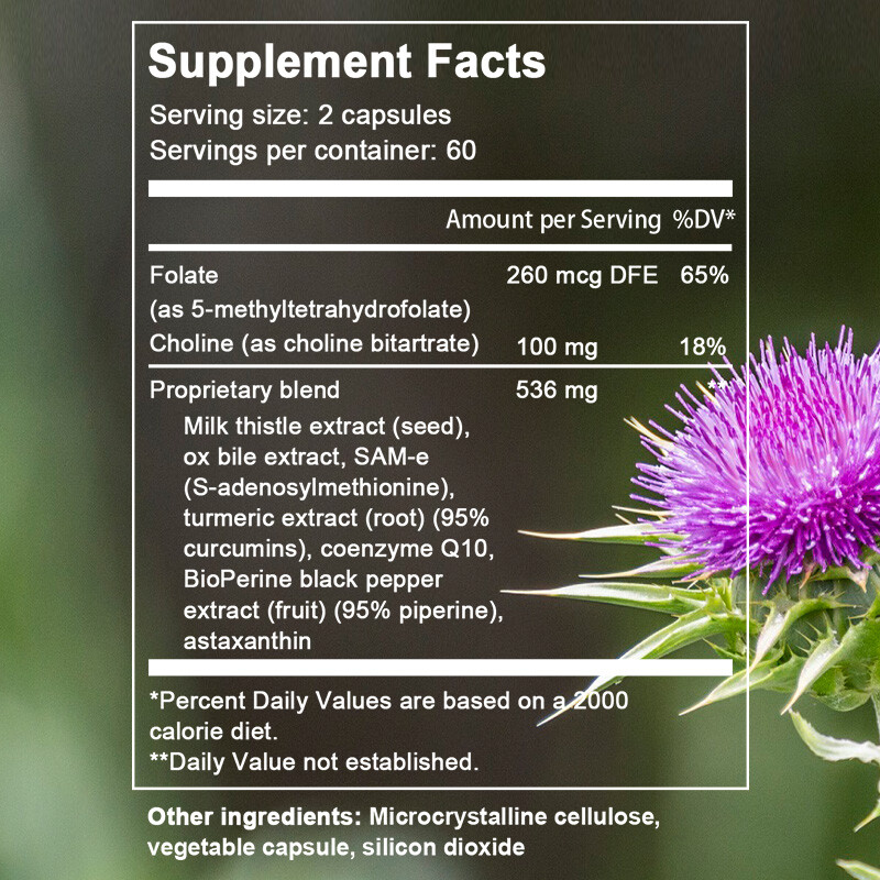 Milk Thistle (Silymarin) Extract liver cleanser liver detox repair capsules