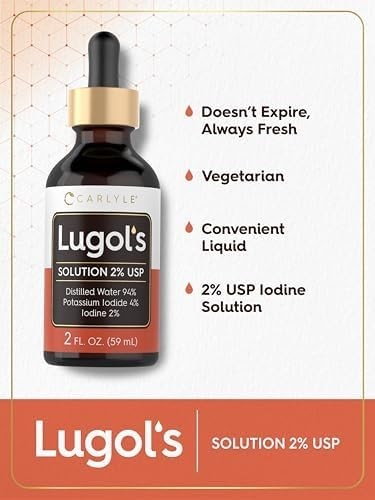 Lugols Iodine 2 Percent 2 Fl Oz Potassium Iodide and Solution