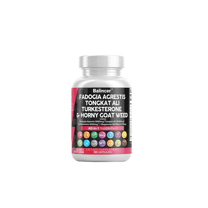 Fadogia Agrestis, Turkesterone & Horny Goat Weed，support energy,30/60/120ct