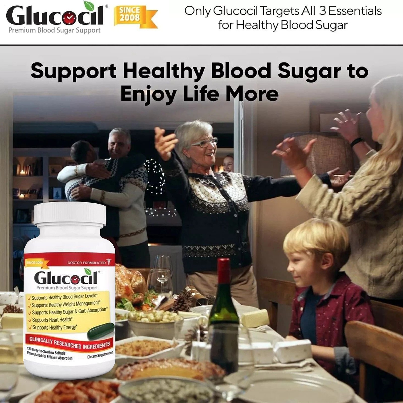 30-Day Supply 120CT Top-Quality Blood Sugar Support