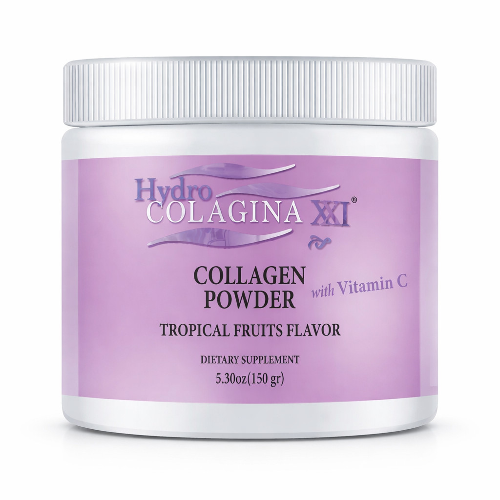 2 Pack Collagen Powder with Vitamin C Tropical Flavor Skin Hair Nails Support