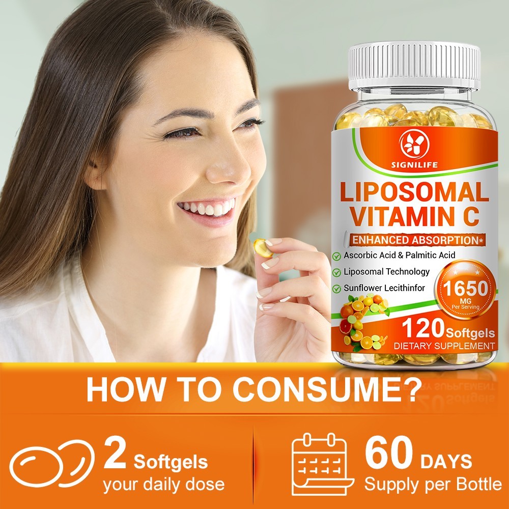 Liposomal Vitamin C 1650mg -120 Capsules – High Absorption Supplements