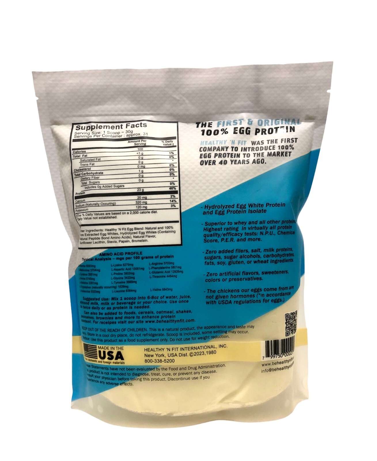 HEALTHY N FIT – 100% Egg Protein 2lb, Vanilla Ice Cream, Paleo, Vegan, Natural