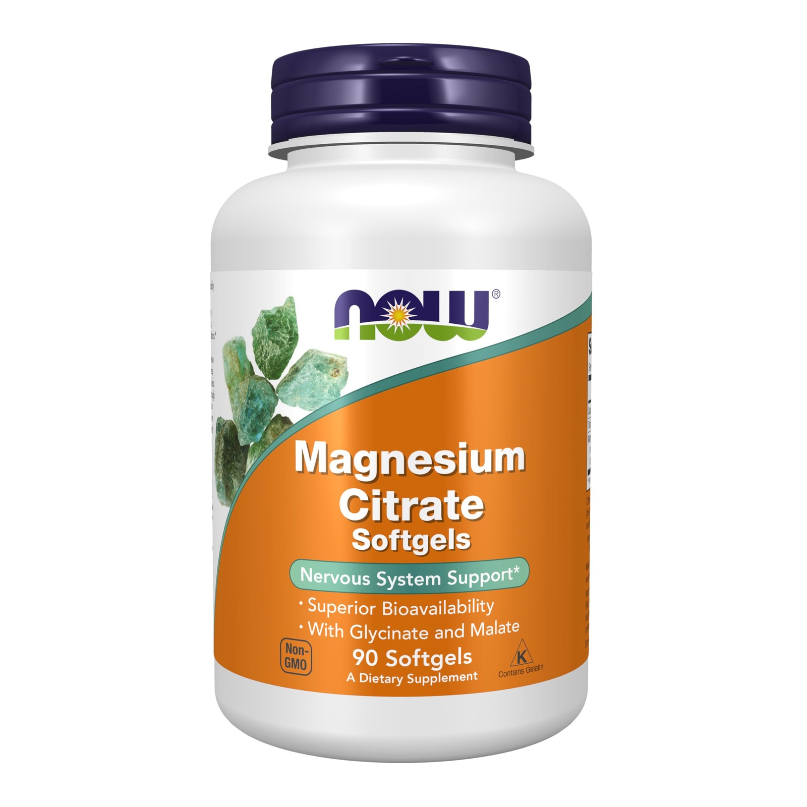 NOW Foods Supplements, Magnesium Citrate, 90 Count (Pack of 1), Light Yellow