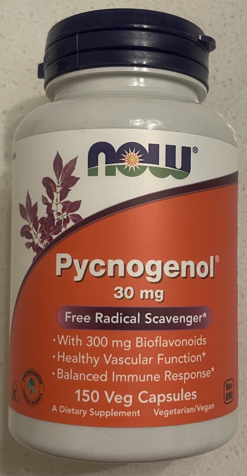 NOW Foods Pycnogenol 30 mg – 150 Veg Capsules – Expires 07/2029