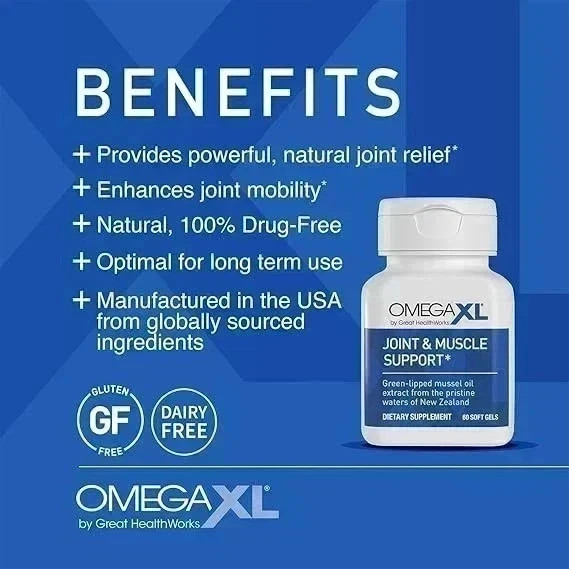 Omega XL 300 Capsules Green Lipped Mussel Joint & Muscle Relief Supplement, FAST