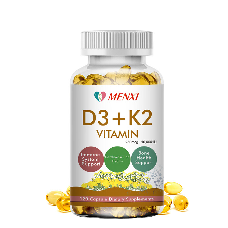Vitamin K2 (MK7) w/ D3 Bone & Heart Health Non GMO & Gluten Free Easy to Swallow