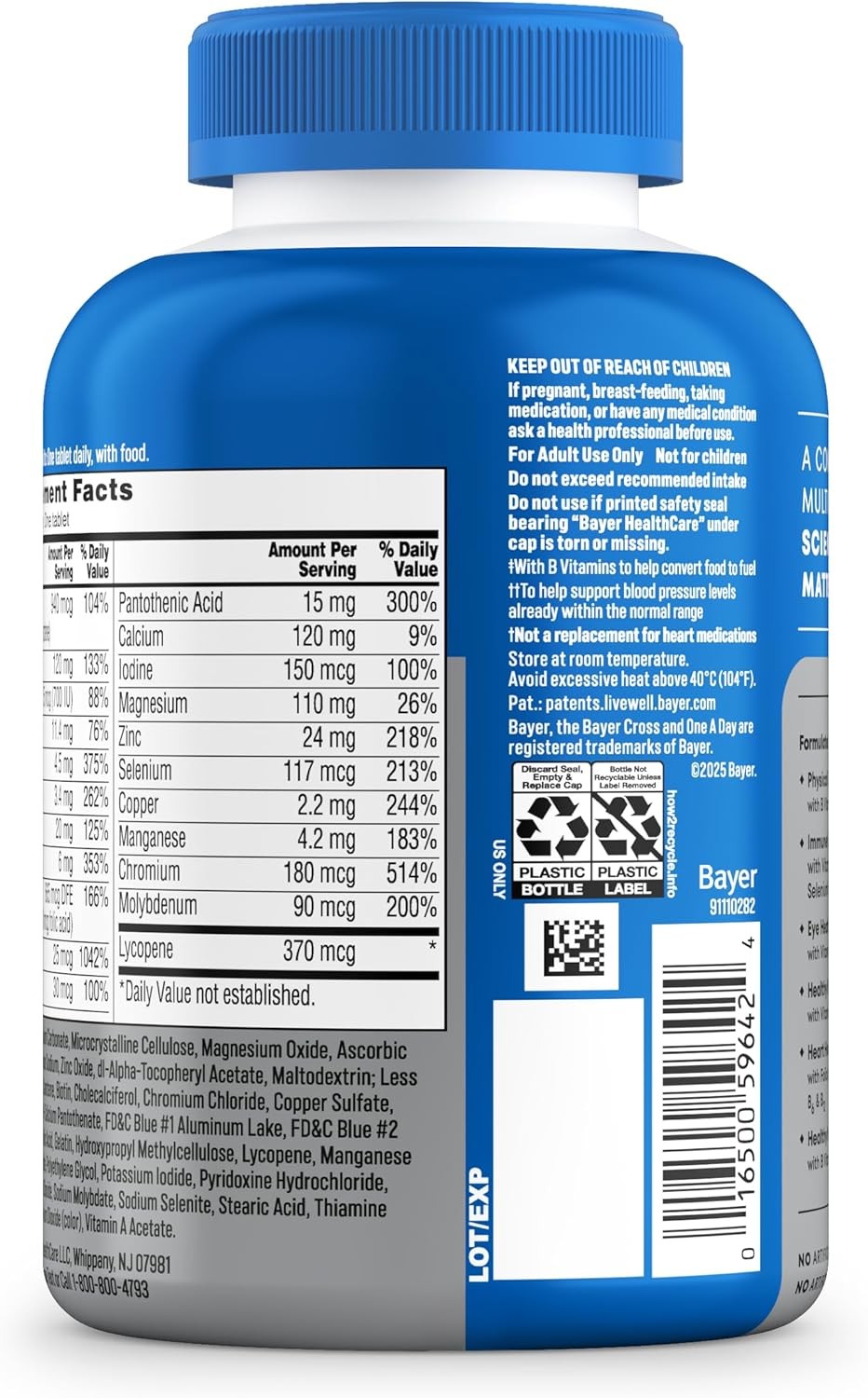 Men’s 50+ Healthy Advantage Multivitamin, Multivitamin for Men Vitamins A, C, E,