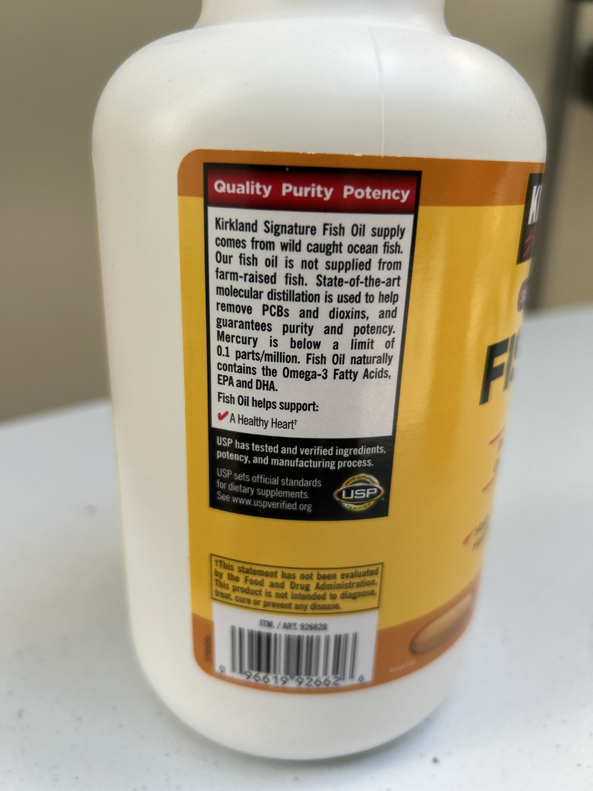 One Lot of 15 – Kirkland Signature Fish Oil 1000 mg – 400 Softgels – EXP 06/2029