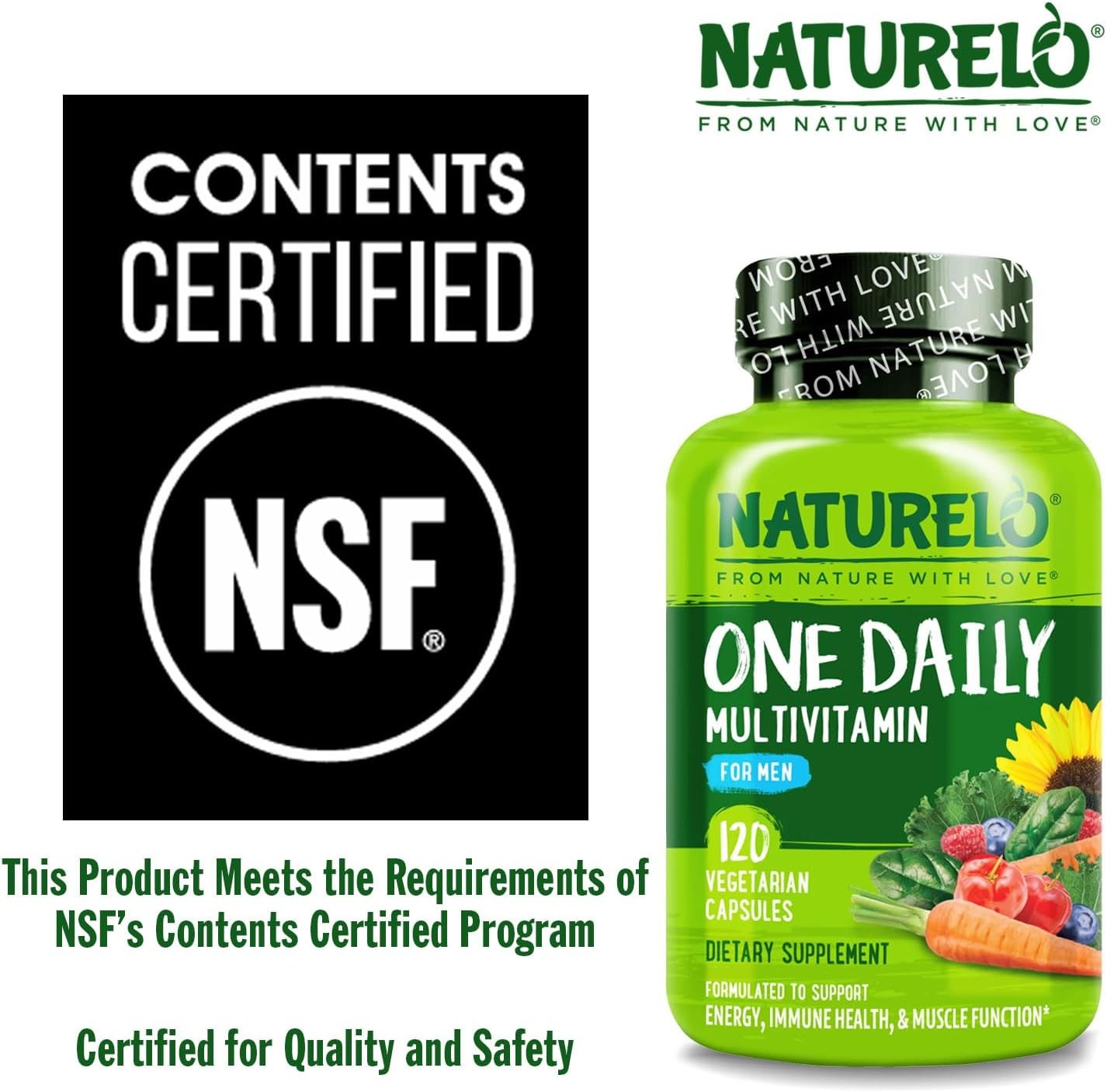 Mens Multivitamins – One Daily Multivitamin Men with Vitamins, Minerals Organic