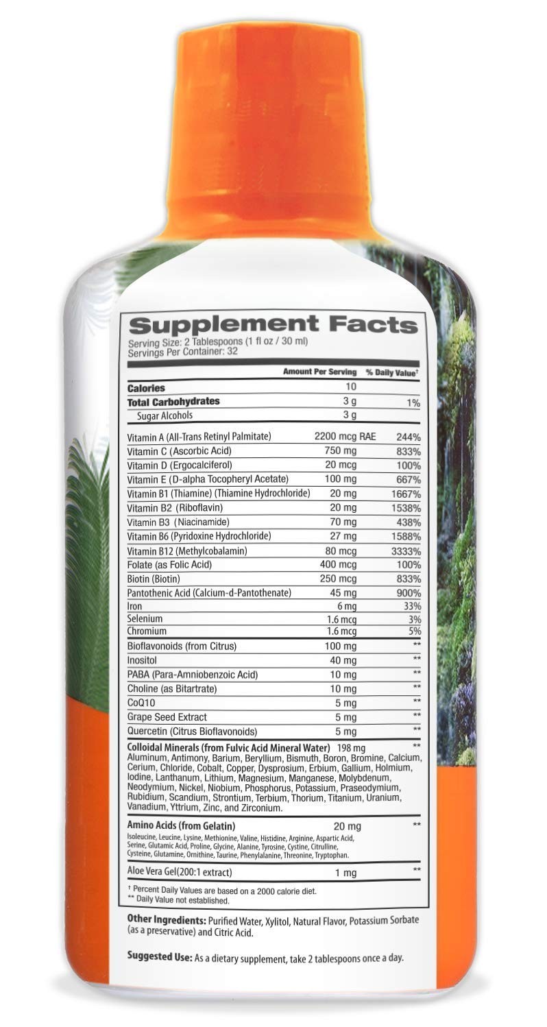 Liquid Multivitamin and Mineral Supplement 85 Vitamins 32oz 32 Servings 33460
