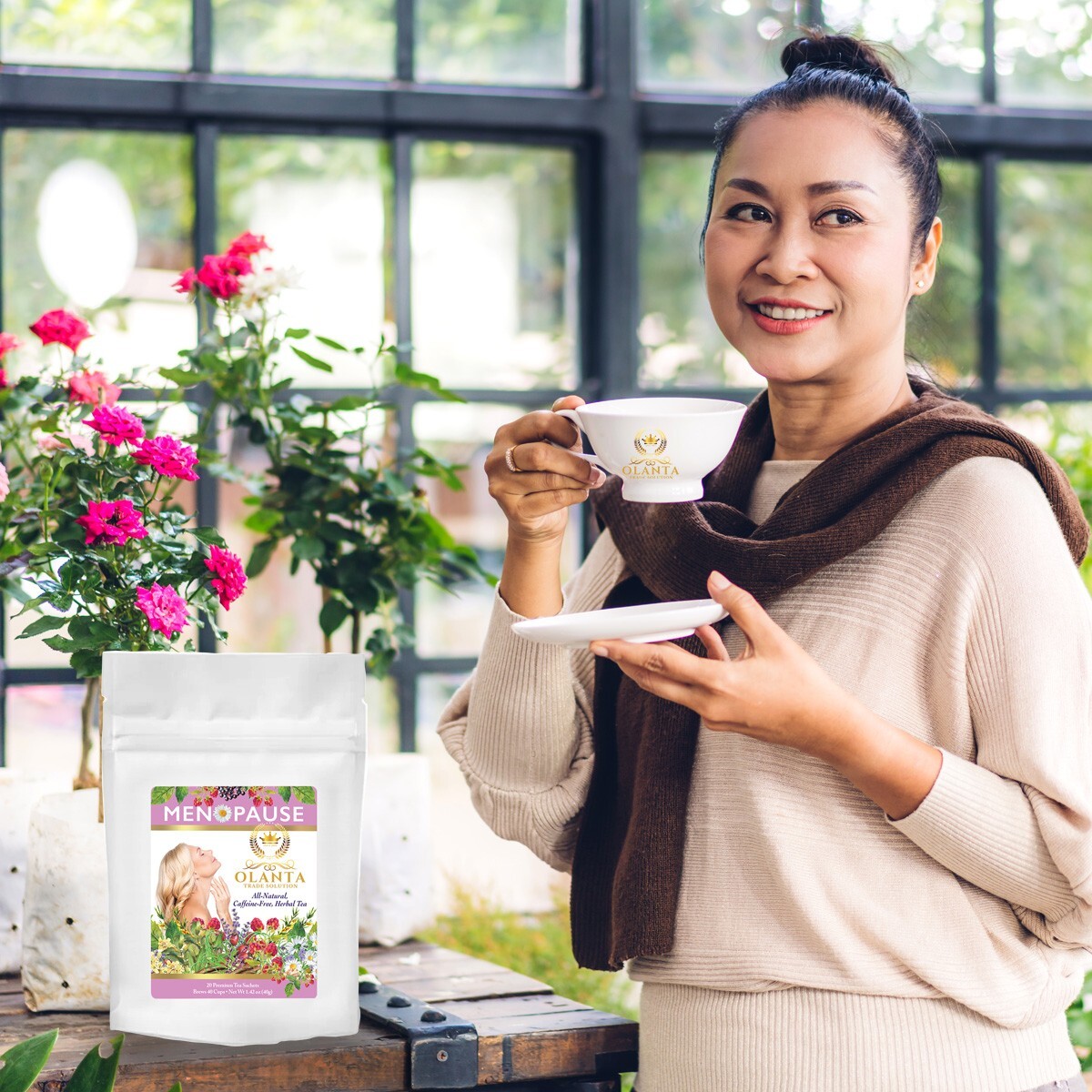 Women’s Menopause Tea with Ashwagandha & Rooibos, Herbal tea for menopause 1Bag