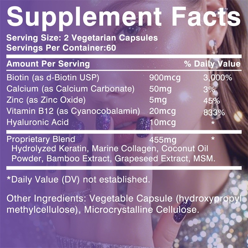 Biotin 120pcs, Anti-aging, Promotes Collagen Production, Reduces fine lines