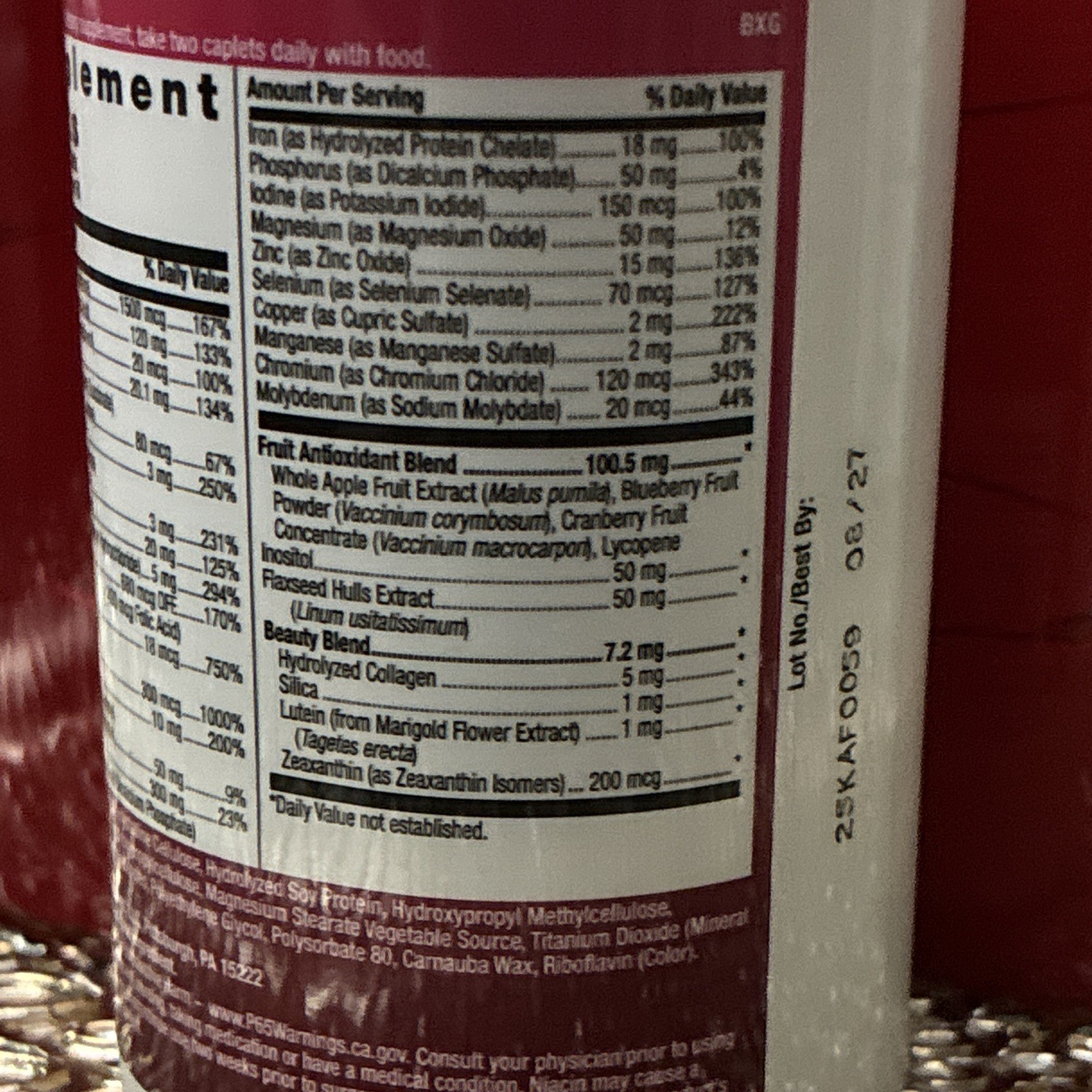 GNC Milestones Teen Girls Multivitamin 12-17 Gluten-Free 120 Caplets