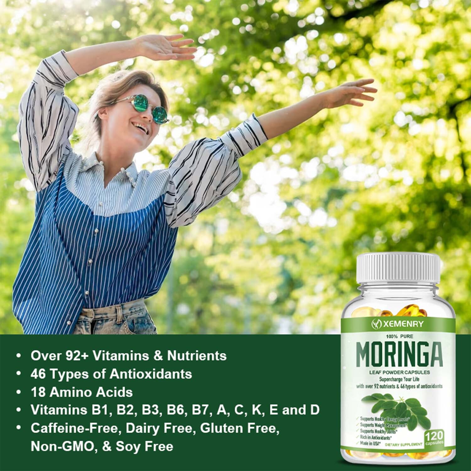 Moringa Capsules- Weight Management, Immune Booster, Energy & Metabolism Support