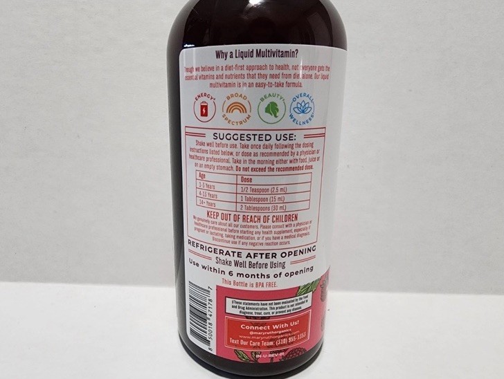 Liquid Morning Multivitamin, Raspberry, 15.22 fl oz (450 ml) Expires 11/2026