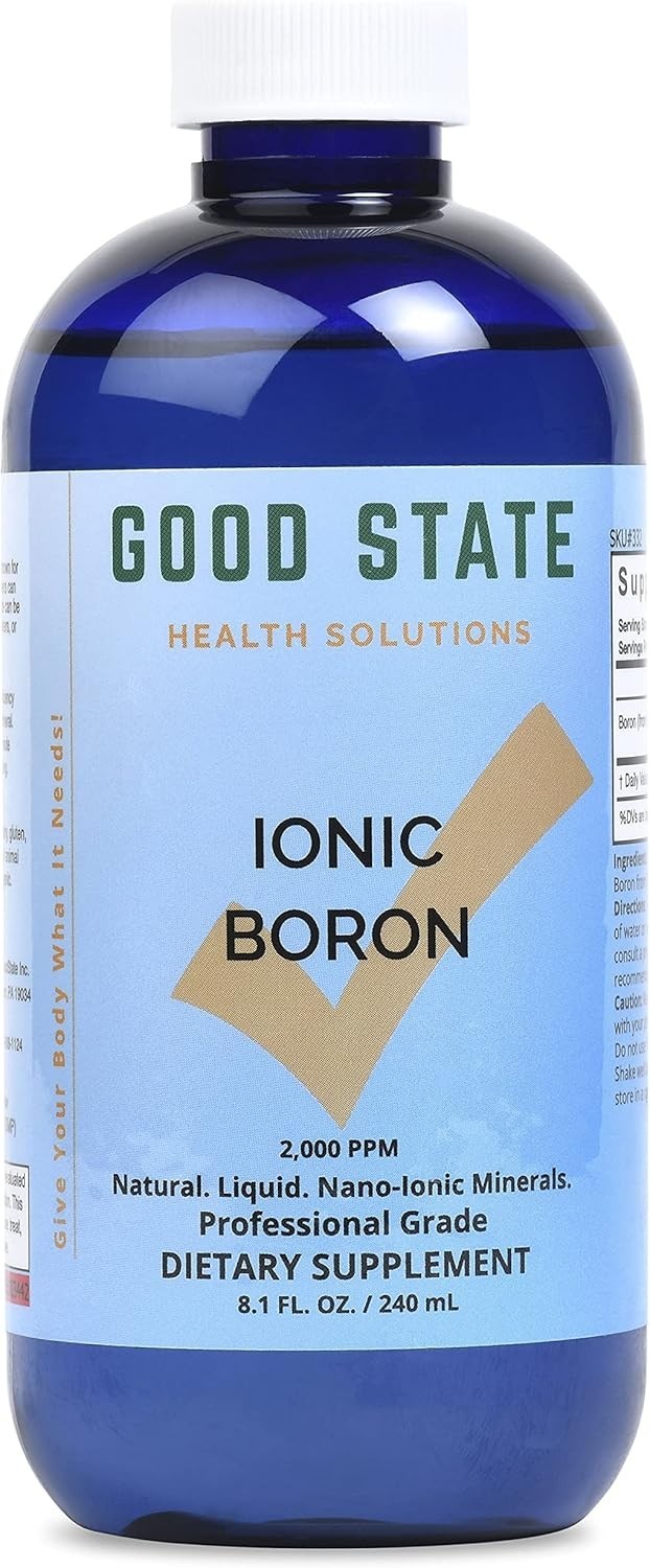 Easy-to-Take Liquid Boron Supplement – 8 Fl Oz with Ionic Minerals for Adults