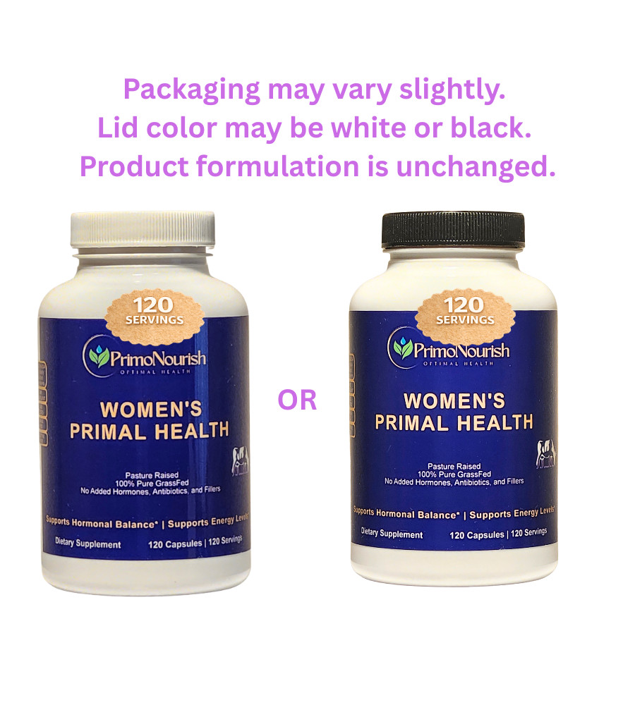 PrimoNourish Grass-Fed Beef Organ Supplement for Women, 120 Capsules