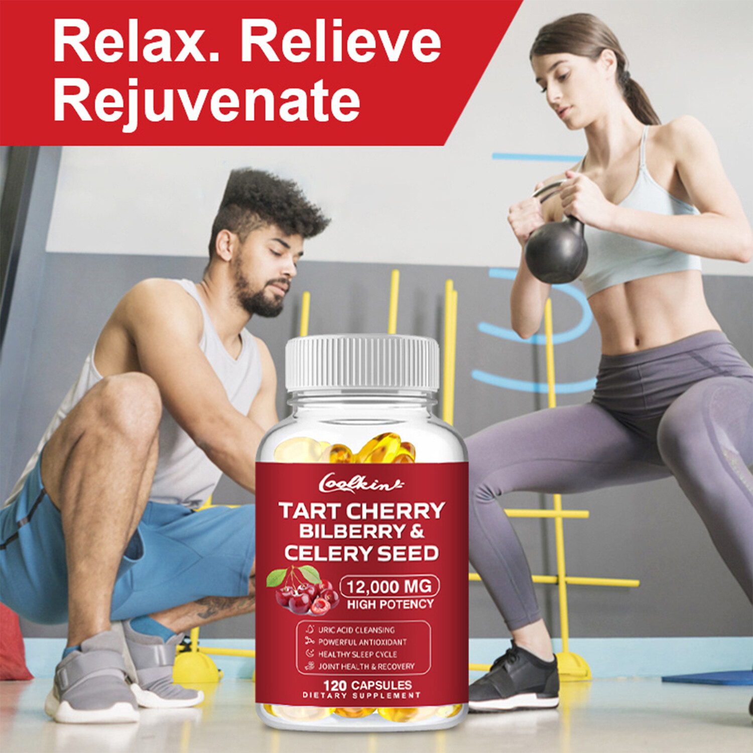 Tart Cherry Bilberry & Celery Seed – Uric Acid Cleanse, Kidney & Joint Health,