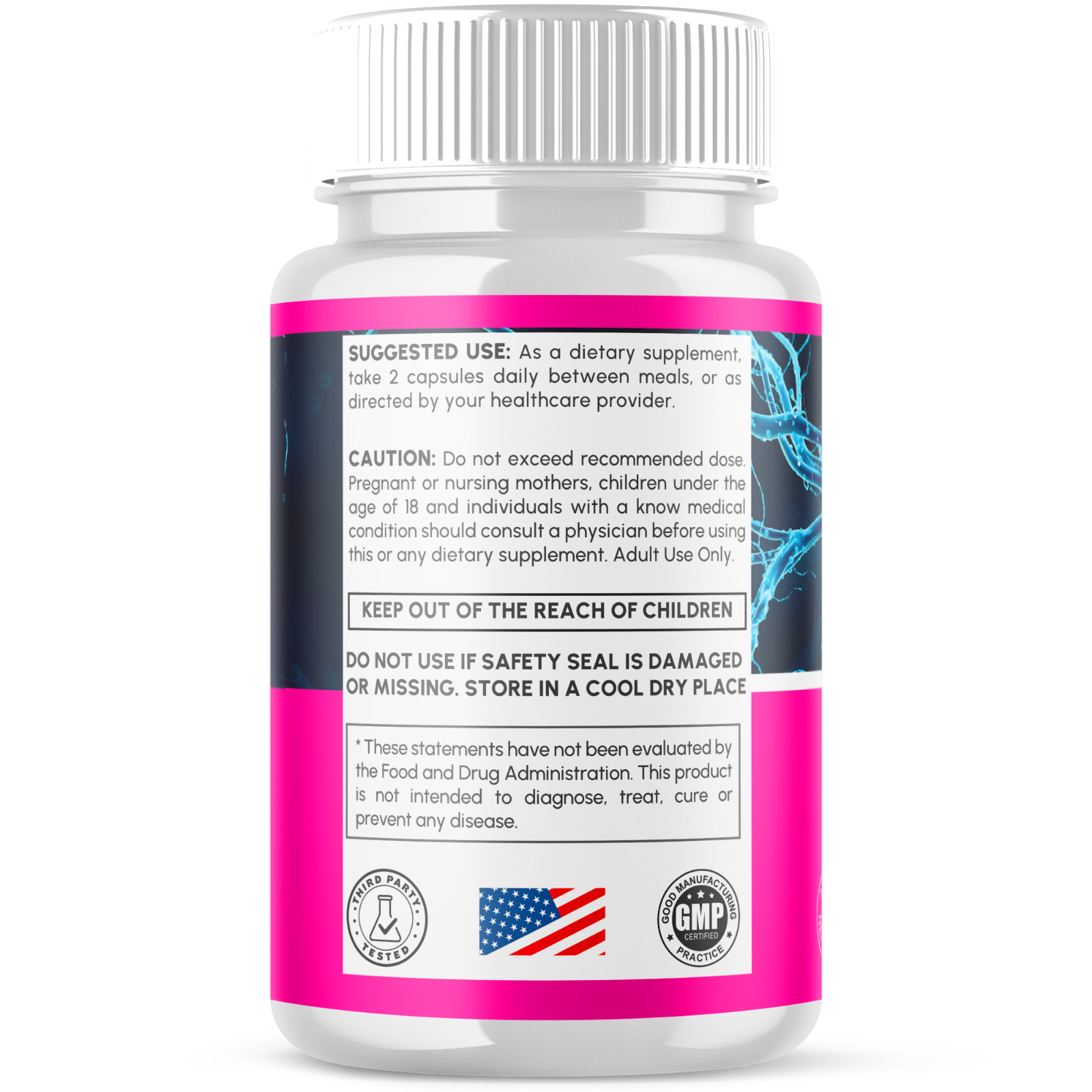(5 Pack) Nerve Shield Nootropic All Natural NerveShield Supplement 300 Capsules