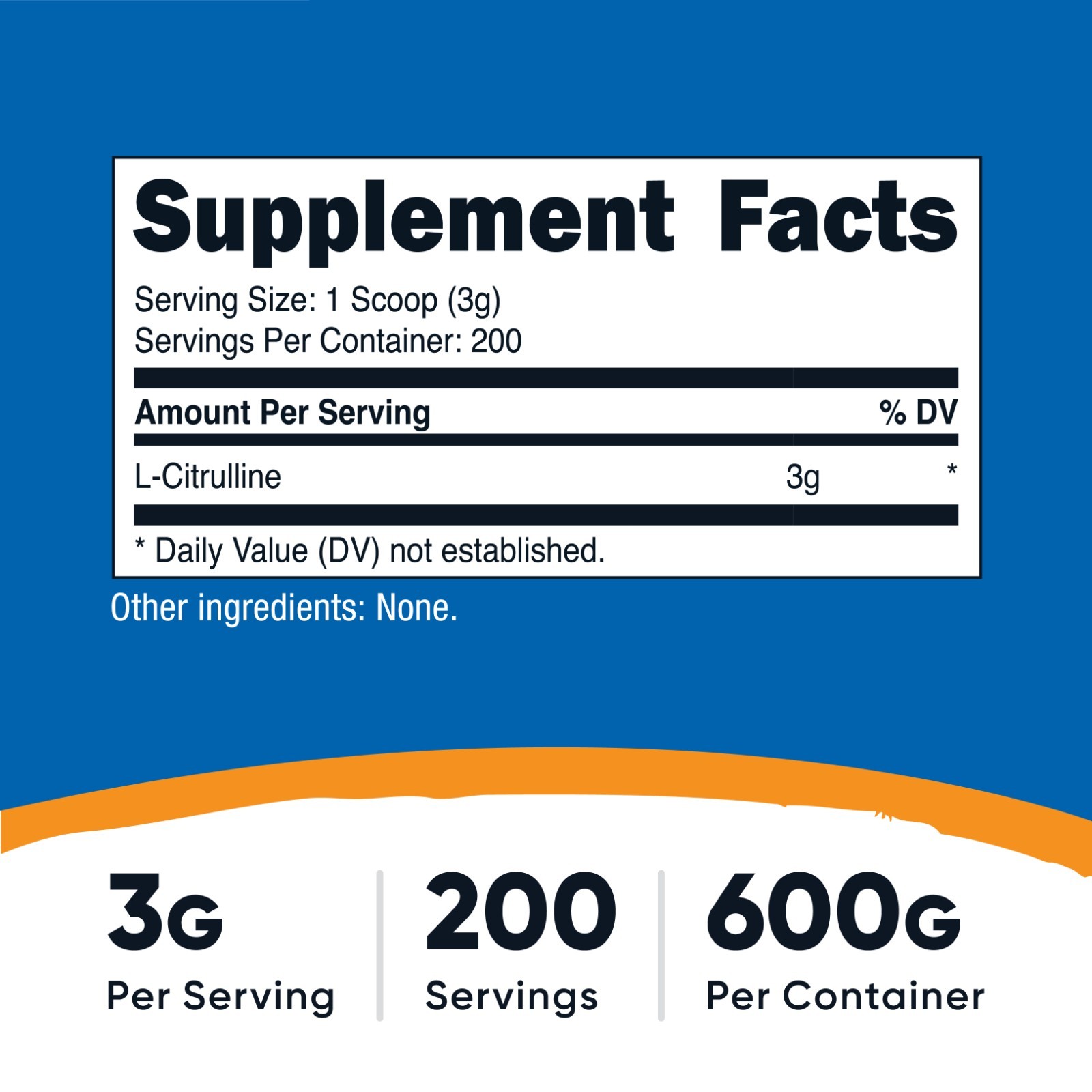 Nutricost L-Citrulline (Base) Powder – (600 Grams)