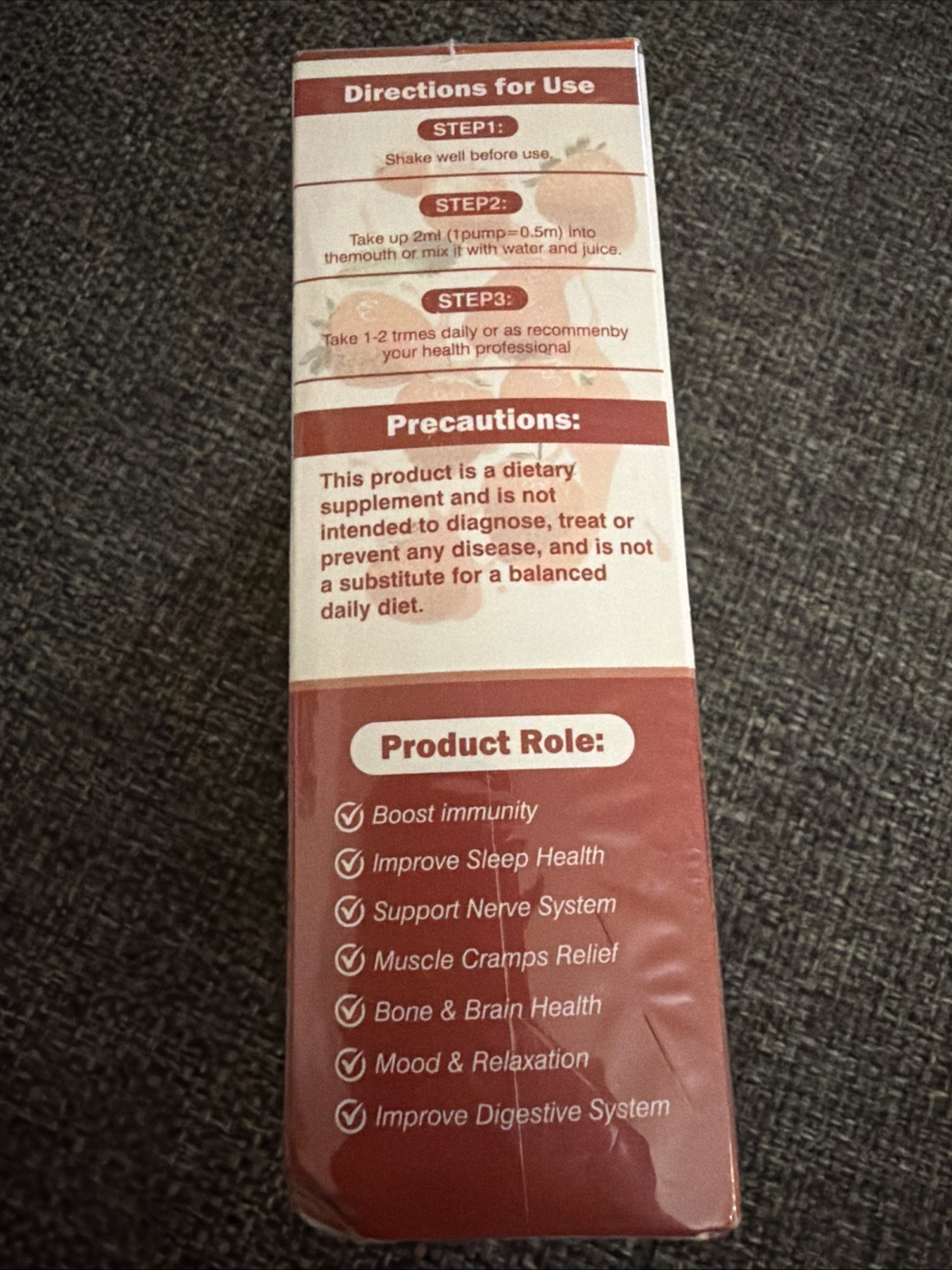 Magnesium Liquid Spray/400mg/Nature Strawberry Flavor/2 fl. oz/2 Pk./BB 01/2027