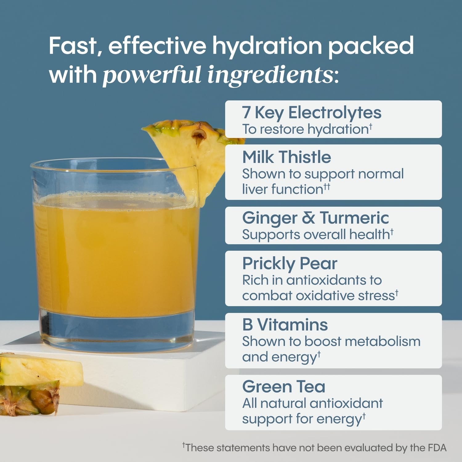 Liver Support Drink with Electrolytes, Milk Thistle, Pineapple Mango Flavor